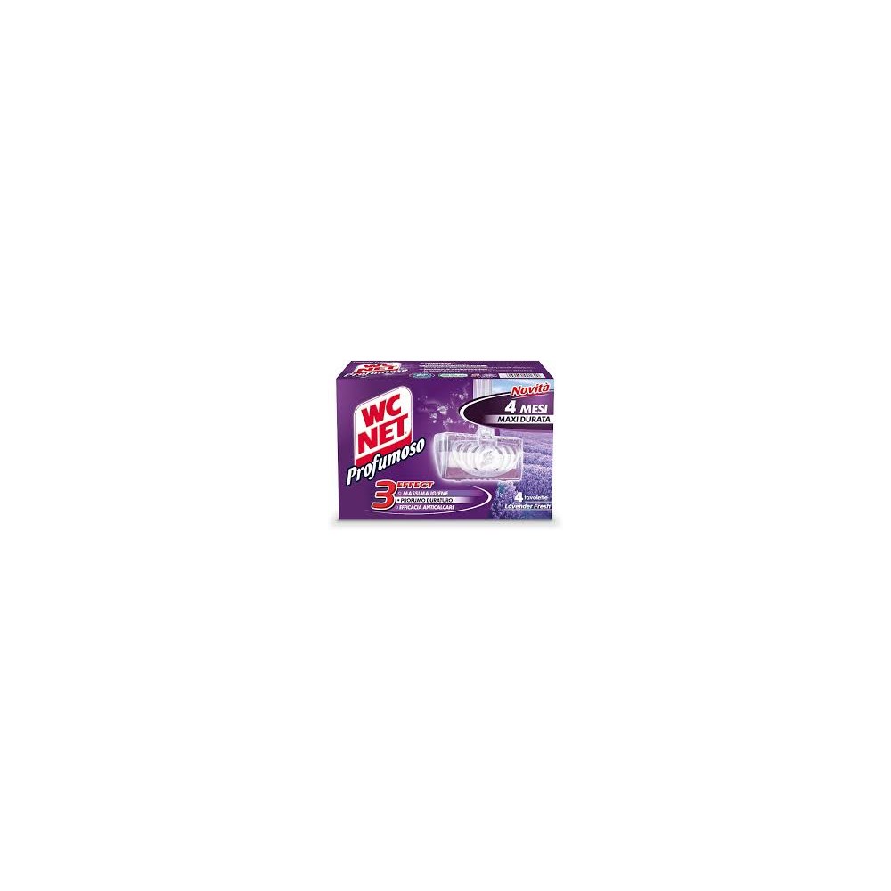 Wc Net Tavoletta Profumoso Lavender Fresh 3 Effect - 3 confezioni da 4 pezzi