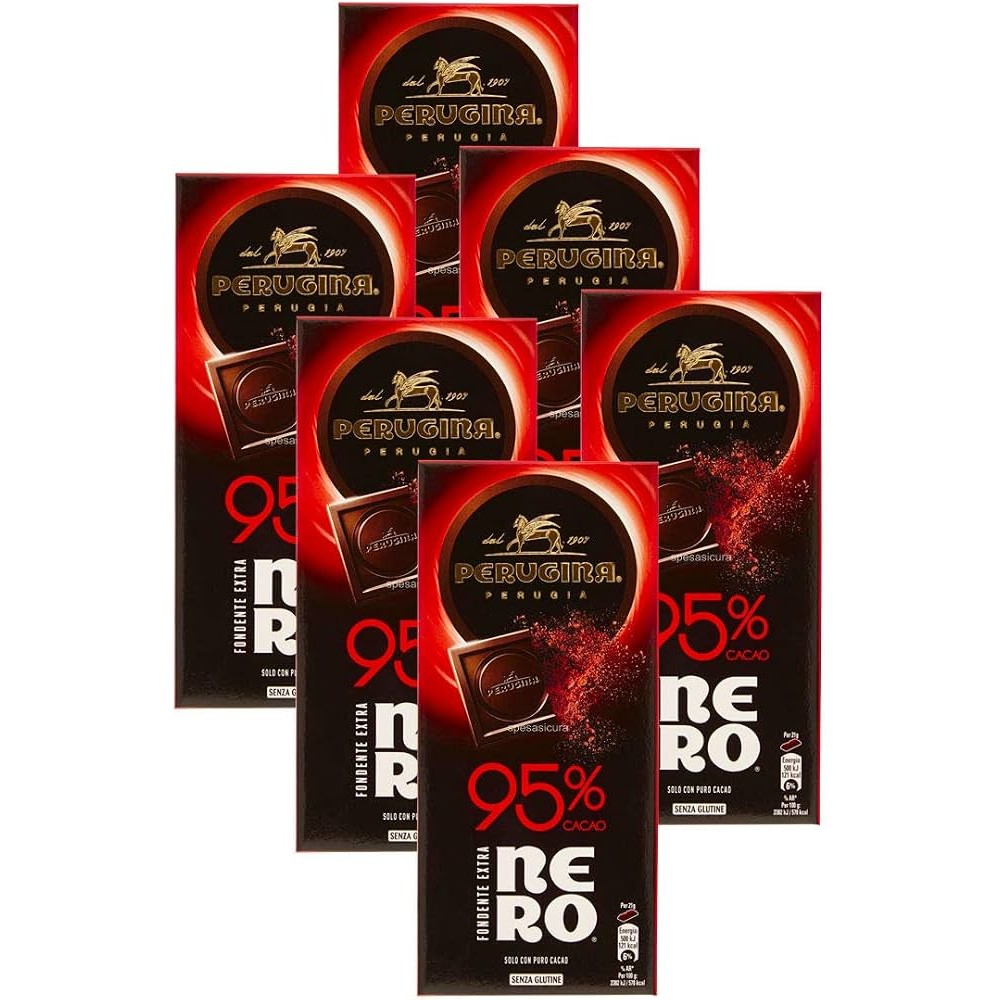 6 Confezioni di Nero Perugina Fondente Extra 95% di Cacao