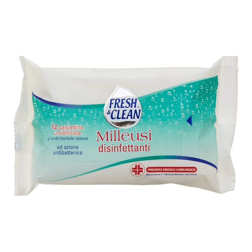 Fresh & Clean - Milleusi Disinfettanti 6 confezioni da 12 Pezzi [72 Pezzi]