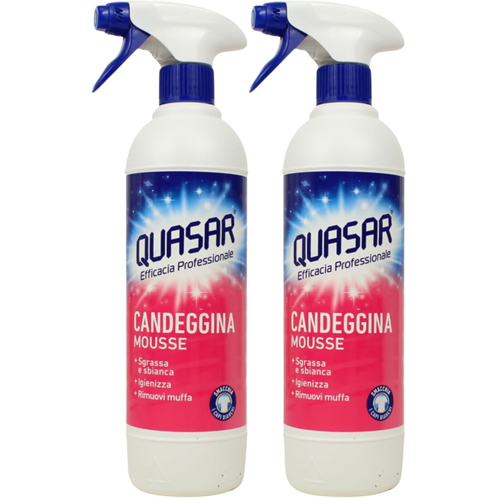 Spray Candeggina Mousse, Sgrassa e Sbianca, Igienizza, Rimuovi Muffa 580ml (6 Spray)