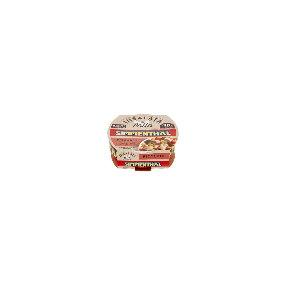 6 Simmenthal Piccante Insalata di Petto di Pollo con Fagiolini Cannellini, Mais e Fagioli Rossi, 6 Lattine da 160 gr