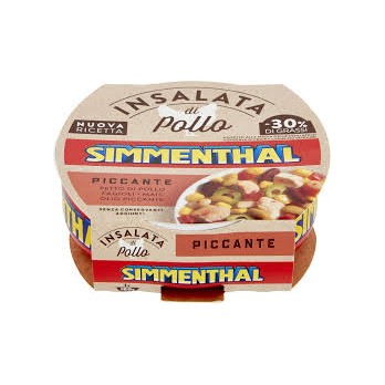 6 Simmenthal Piccante Insalata di Petto di Pollo con Fagiolini Cannellini, Mais e Fagioli Rossi, 6 Lattine da 160 gr