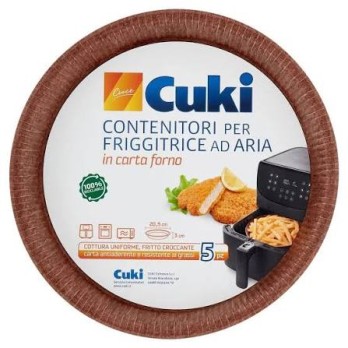 2 x Contenitori Friggitrice Ad Aria Cartoncino Antiaderente Ogni Confezione Contiene 5 pezzi - Ø20.5cm - H3cm