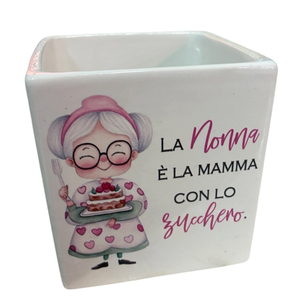 Vaso festa dei nonni personalizzabile Zucchero