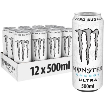 24 Monster Energy Drinks 500 ml (Ultra bianco)