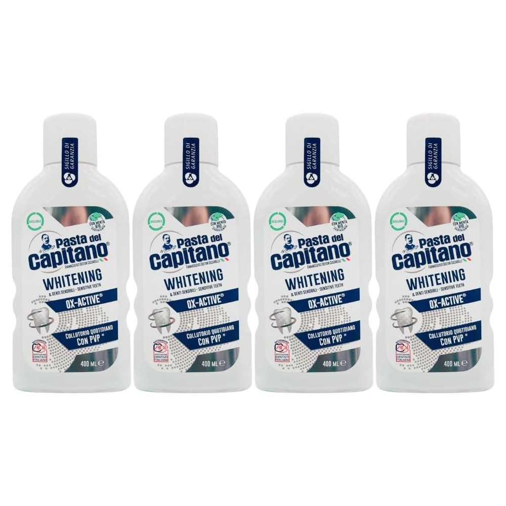 2 X PASTA DEL CAPITANO Whitening Collutorio 400ml
