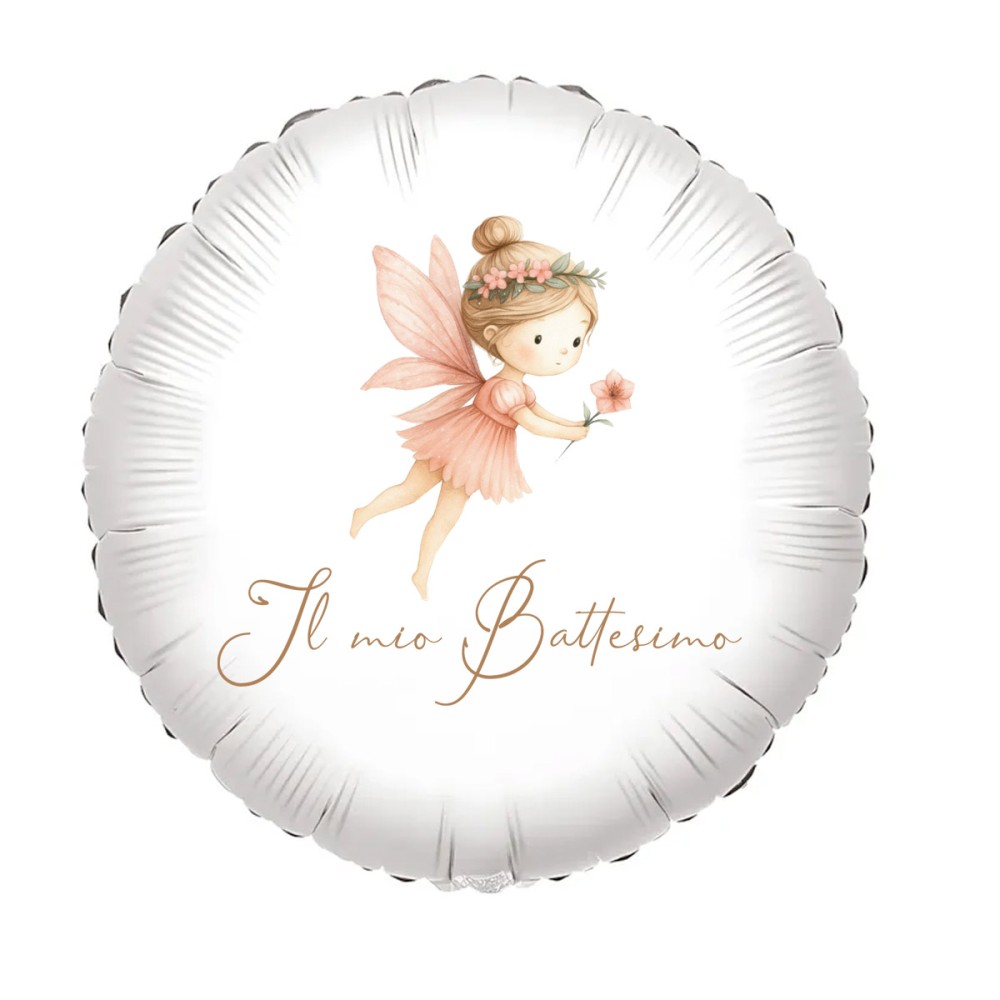 Palloncino foil personalizzabile Battesimo Fatina