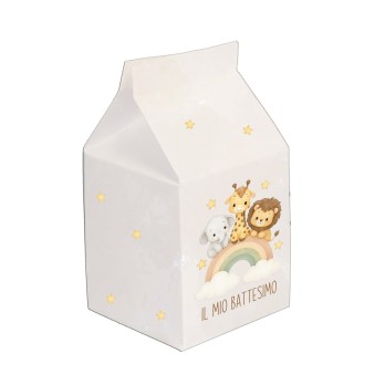Scatolina Milk portaconfetti animaletti arcobaleno - 20 pz