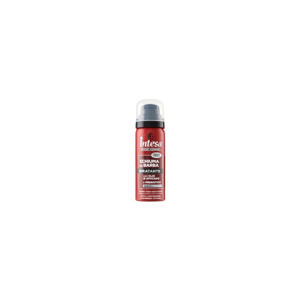 Intesa Pour Homme Schiuma Da Barba Idratante Con Olio Di Avocado e Prebiotico 50 Ml Da Viaggio