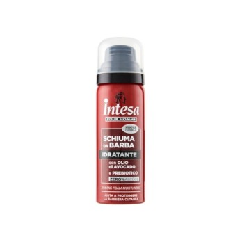 Intesa Pour Homme Schiuma Da Barba Idratante Con Olio Di Avocado e Prebiotico 50 Ml Da Viaggio