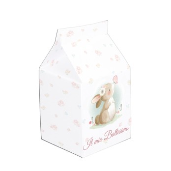 Scatolina Milk portaconfetti Battesimo coniglietta - 1 pz