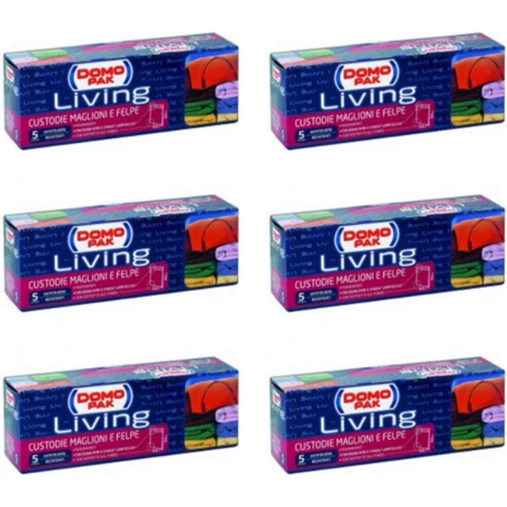 30 Custodie Domopak Living per MAGLIONI E FELPE antipolvere armadi domo pak