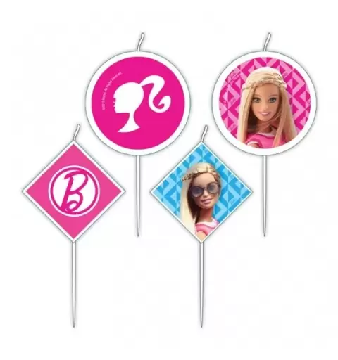  4 CANDELINE PER TORTA DI COMPLEANNO BARBIE
