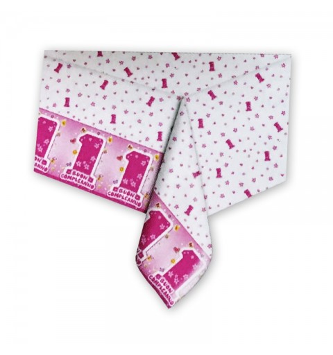 KIT 7 - SET PRIMO COMPLEANNO BAMBINA - ONE PINK ROSA
