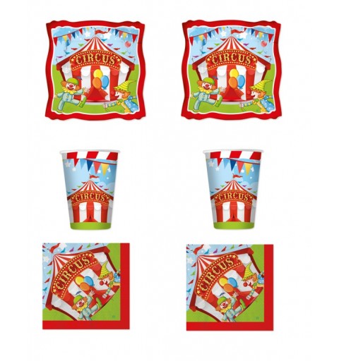 IRPot - KIT N 2 CIRCUS PARTY COORDINATO FESTA COMPLEANNO BAMBINI PARTY ADDOBBI