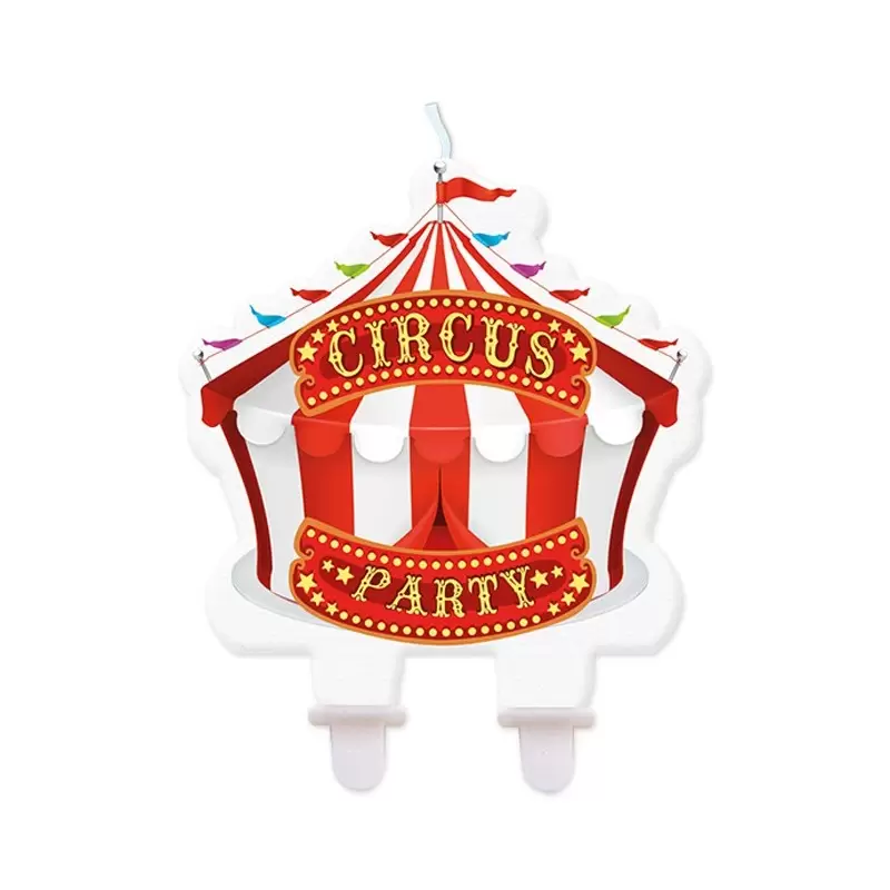 CANDELINA IN CERA 73417 PARTY CIRCUS ADDOBBO TORTA COMPLEANNO BAMBINI CAKE
