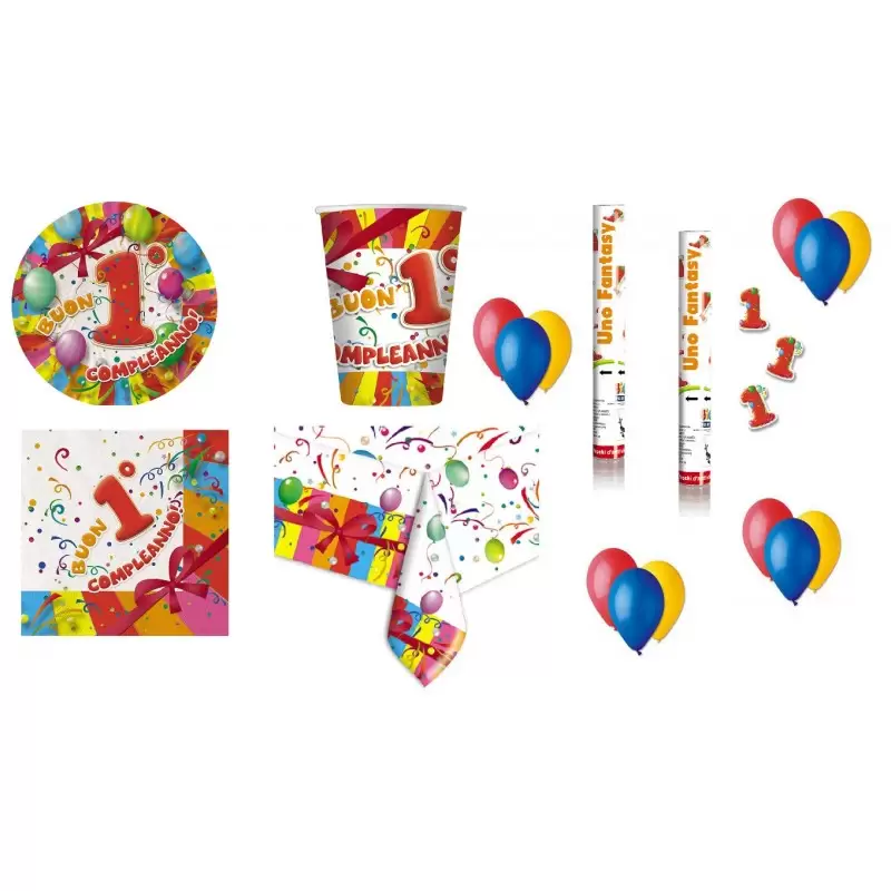 KIT N.30 BATTESIMO FIOCCO ROSA + PALLONCINI E 2 TUBI SPARACORIANDOLI
