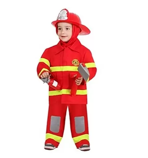 VESTITO COSTUME DI CARNEVALE BAMBINO POMPIERE