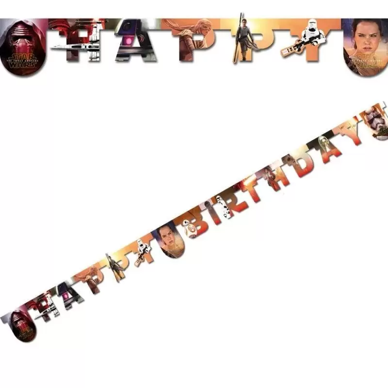 GHIRLANDA HAPPY BIRTHDAY STAR WARS 