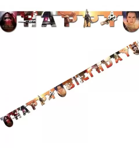 GHIRLANDA HAPPY BIRTHDAY STAR WARS 