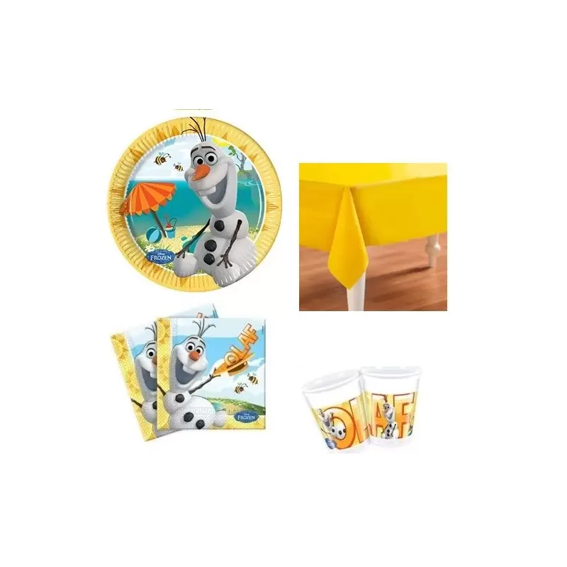 KIT N3 121 PZ COMPLEANNO BAMBINI OLAF FROZEN