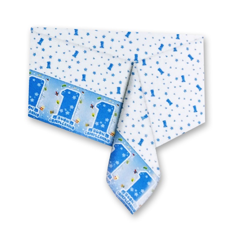 IRPot - KIT N 1 COORDINATO 1 ANNO ONE LIGHT BLUE PRIMO COMPLEANNO BAMBINO PARTY