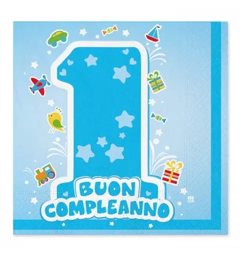 KIT N 4 - KIT PRIMO COMPLEANNO  ONE LIGHT BLUE