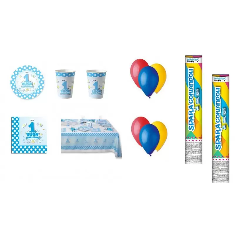 KIT N.30 1 ANNO FANTASY + PALLONCINI E 2 TUBI SPARACORIANDOLI