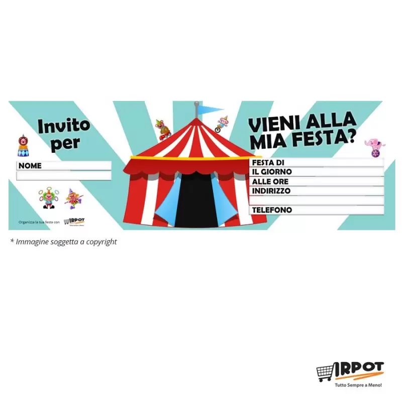 Inviti compleanno circo