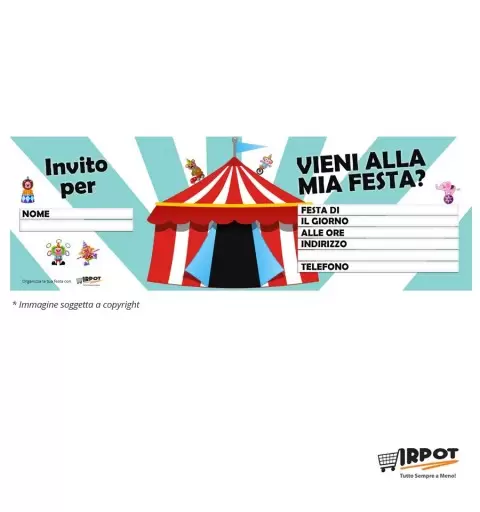 Inviti compleanno circo