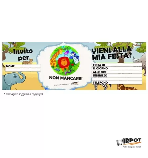 Inviti compleanno savana