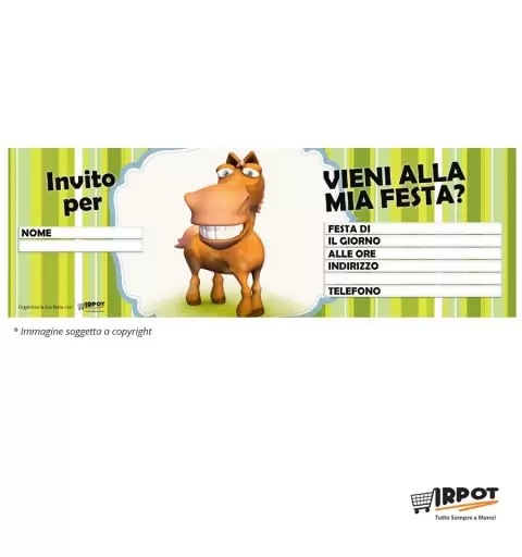 Inviti compleanno cavalli