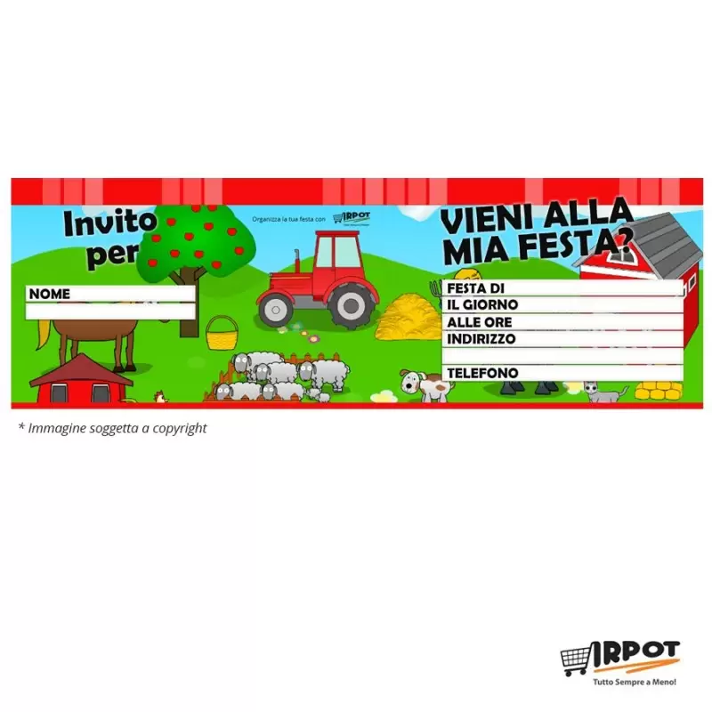 inviti compleanno fattoria