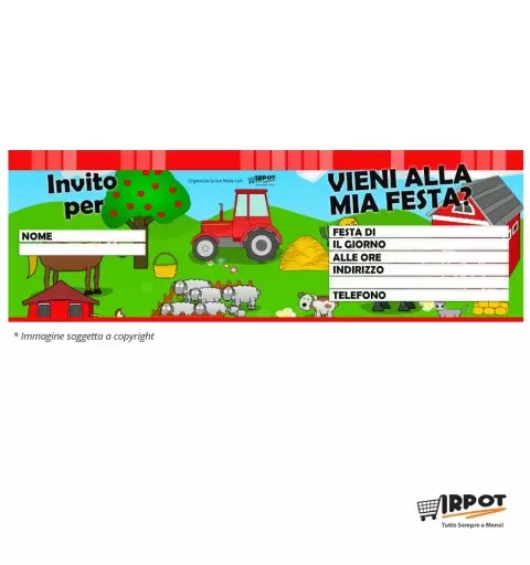 inviti compleanno fattoria