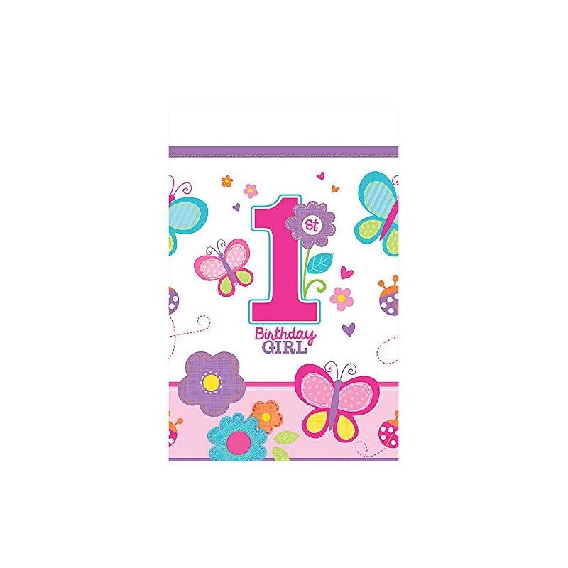IRPot - KIT N 9 COORDINATO PRIMO COMPLEANNO 1 ANNO BIRTHDAY GIRL PIU INVITI