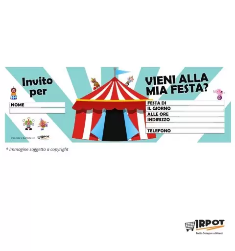 KIT 23 - CIRCO + BLOCCHETTO  INVITI