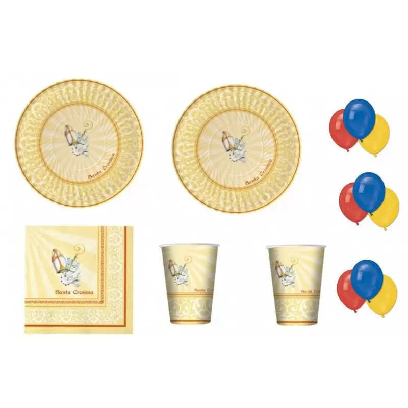 KIT N22 COORDINATO TAVOLA PER FESTA BAMBINI SANTA CRESIMA