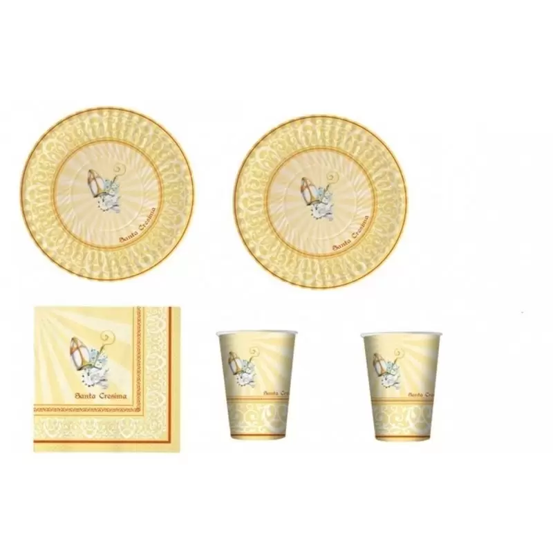 KIT N29 COORDINATO TAVOLA PER FESTA BAMBINI ADULTI SANTA CRESIMA