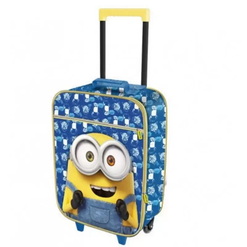 TROLLEY VALIGIA MORBIDA I MINIONS VALIGERIA BAMBINI RAGAZZI VIAGGIO BAGAGLIO 