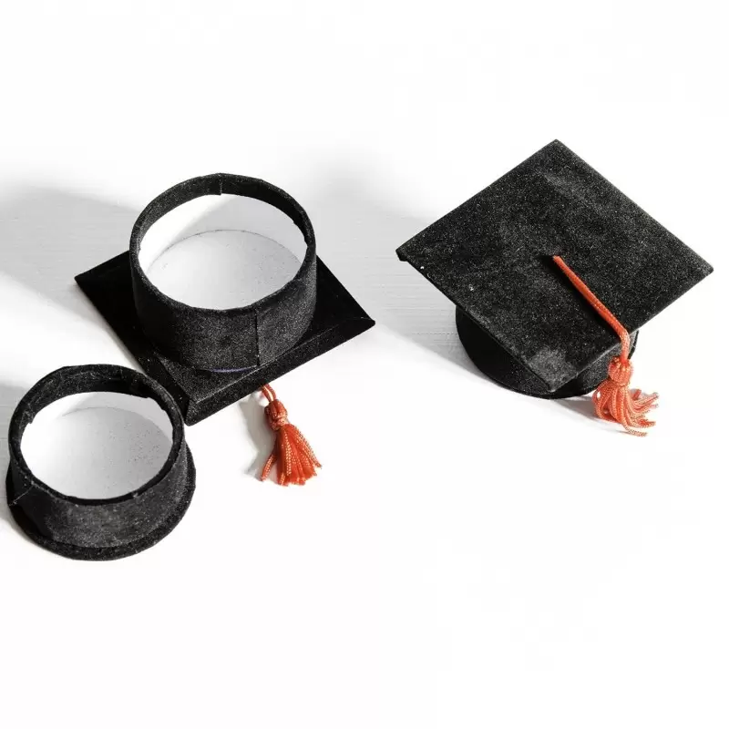 10 TOCCHI PORTACONFETTI NERI LAUREA BSJ1306-4 