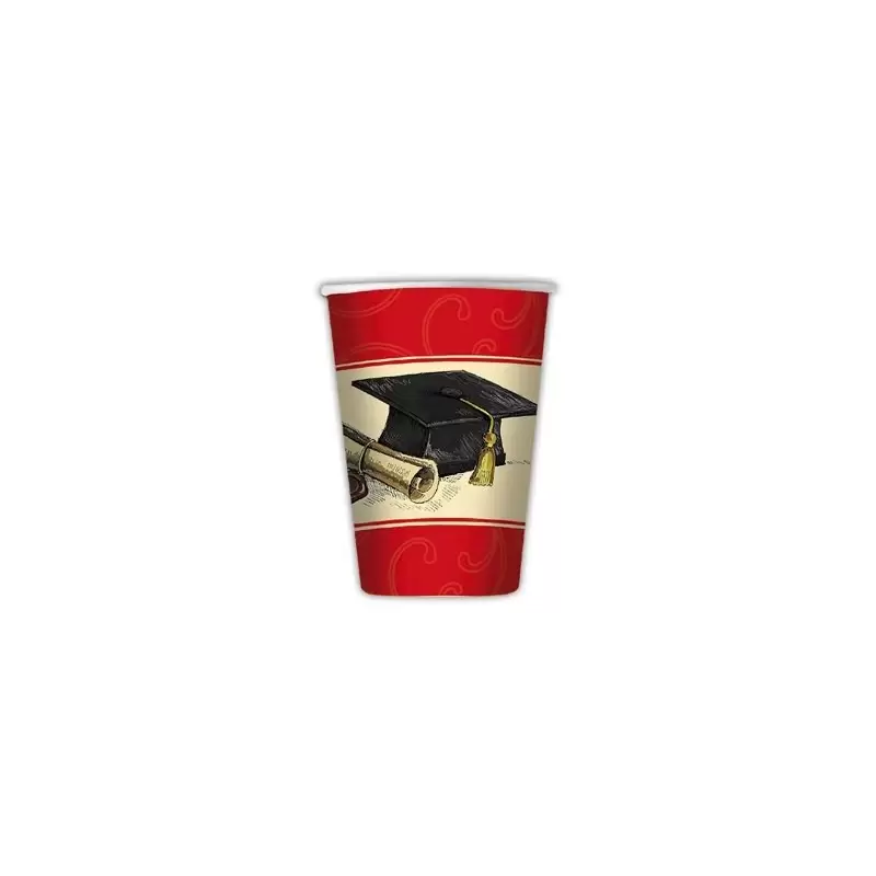 KIT N.7 COORDINATO TAVOLA LAUREA ROSSO + MONOCOLORE ROSSO
