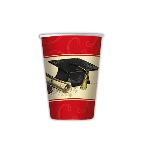 KIT N.7 COORDINATO TAVOLA LAUREA ROSSO + MONOCOLORE ROSSO