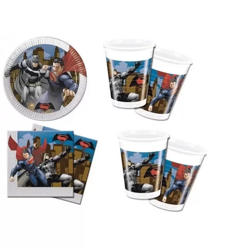 KIT N2 72 PZ COMPLEANNO BAMBINO BATMAN