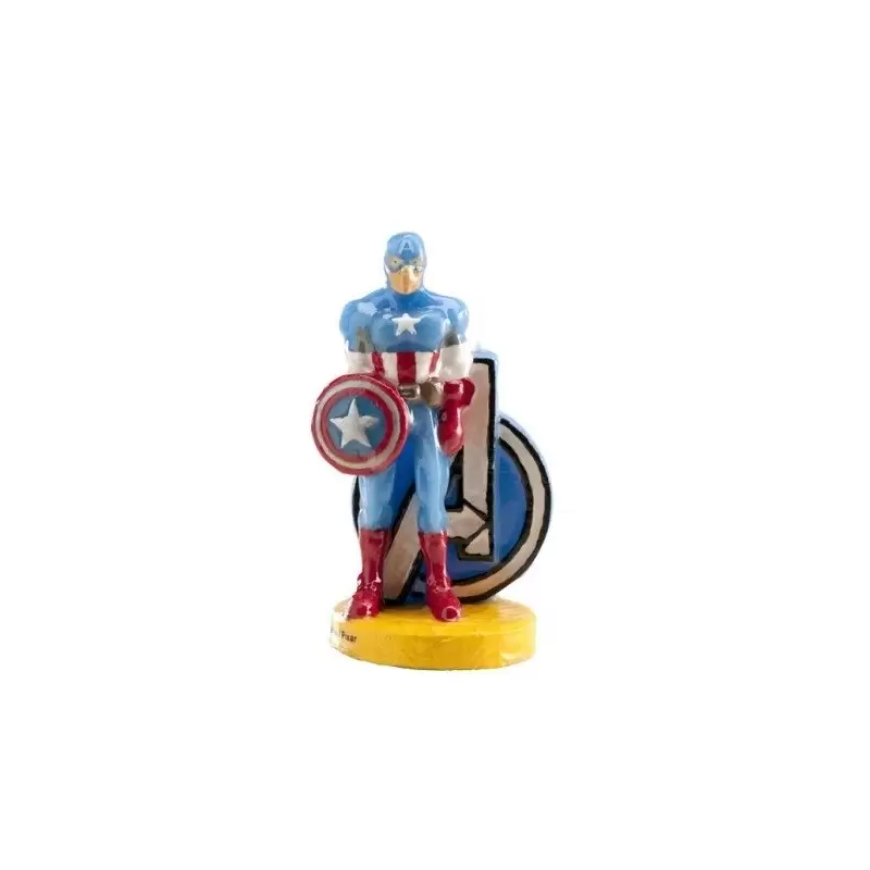  CANDELINA IN CERA PERSONAGGIO CAPITAN AMERICA CANDELA TORTA COMPLEANNO 346094