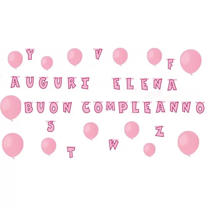 LETTERE ROSA COMPONIBILI 