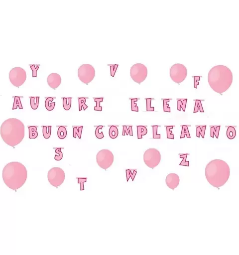 LETTERE ROSA COMPONIBILI 