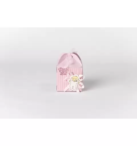 PORTACONFETTI SCATOLINA LANTERNA ROSA INTAGLIATA 64426 12 PZ.