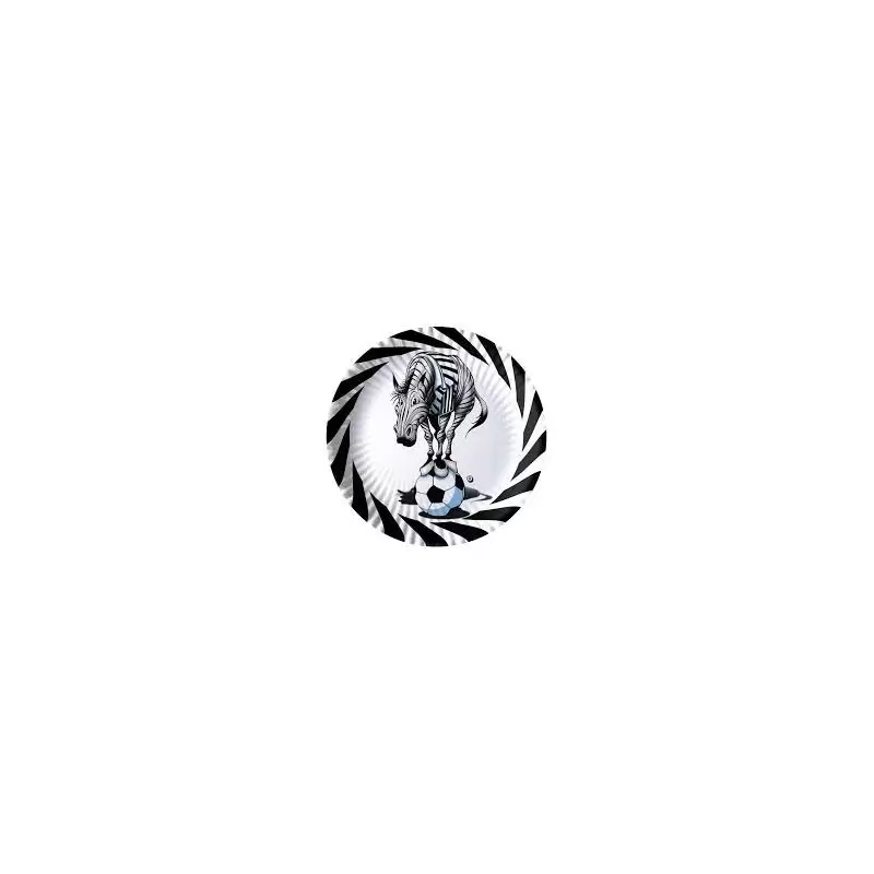 COORDINATO TAVOLA PER FESTE COMPLEANNO BAMBINO JUVENTUS ZEBRA STRISCE BIANCO NERE