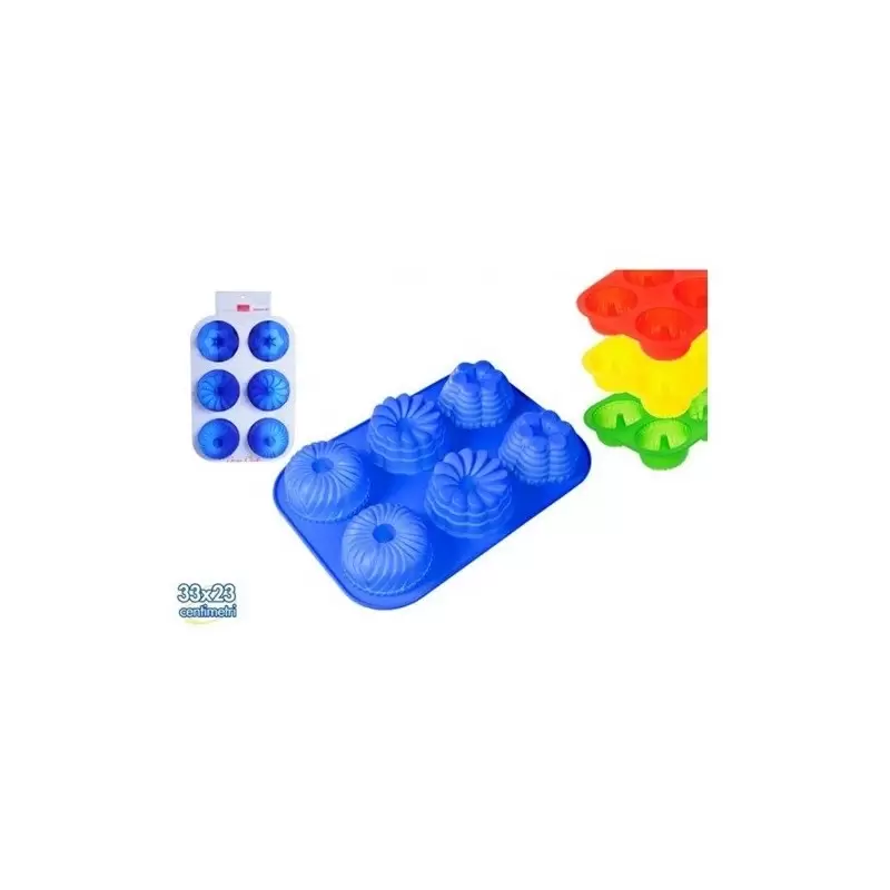 STAMPO MAXI 3D 6 FORME IN SILICONE 33X23CM