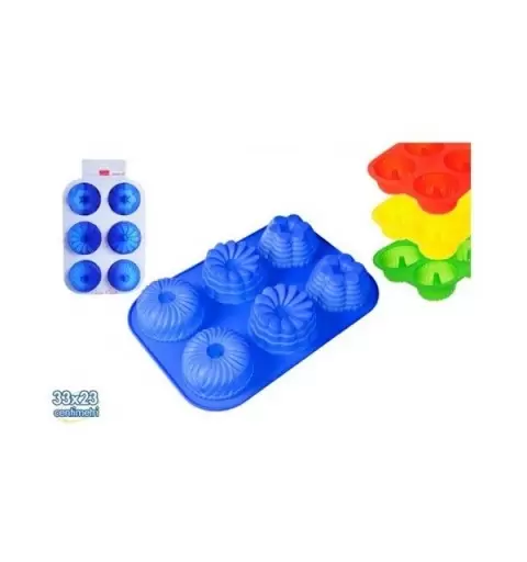 STAMPO MAXI 3D 6 FORME IN SILICONE 33X23CM